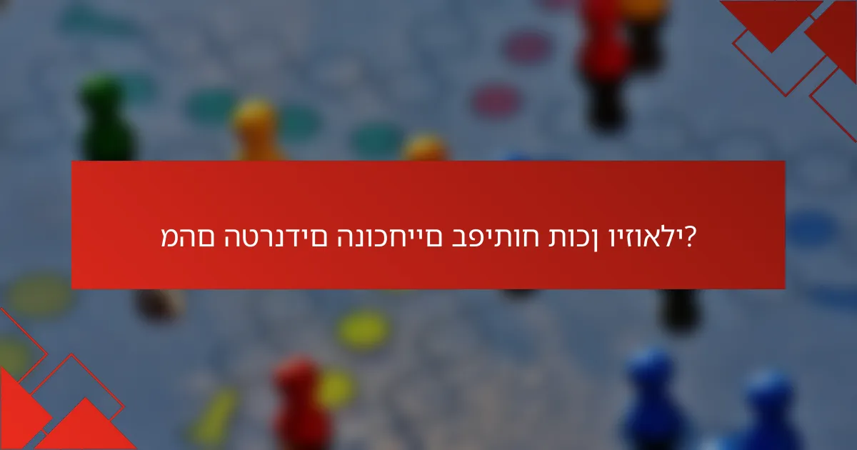 מהם הטרנדים הנוכחיים בפיתוח תוכן ויזואלי?