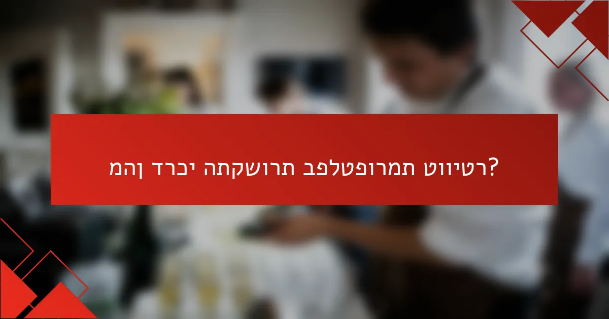 מהן דרכי התקשורת בפלטפורמת טוויטר?