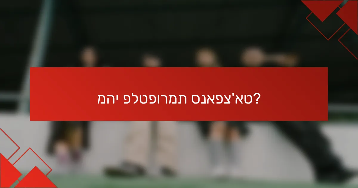 מהי פלטפורמת סנאפצ'אט?